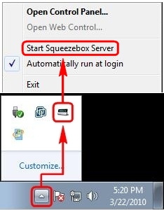 SqueezeboxServer_Windows_TrayIconStartServer.jpg, SqueezeboxServer_Win7_TrayIconStartServer.jpg
