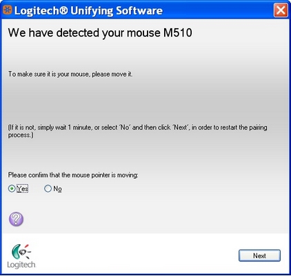 M510 Wireless Mouse Detected