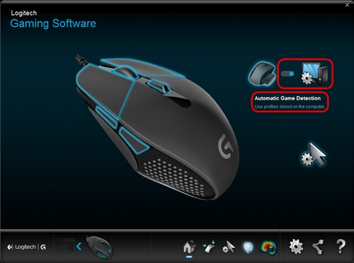 Sélection de la détection de jeu automatique via l'Assistant pour jeux vidéo de la souris G302