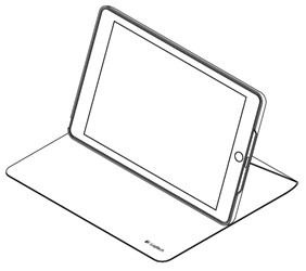 iPad Air 2用ヒンジ ケースを使用したメディア表示