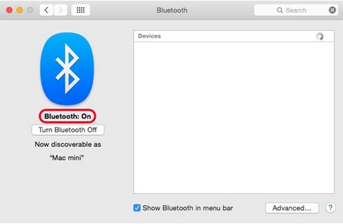 Bluetooth activé