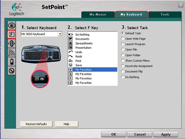 SetPoint F tab