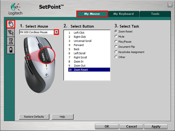 SetPoint Mouse tab main