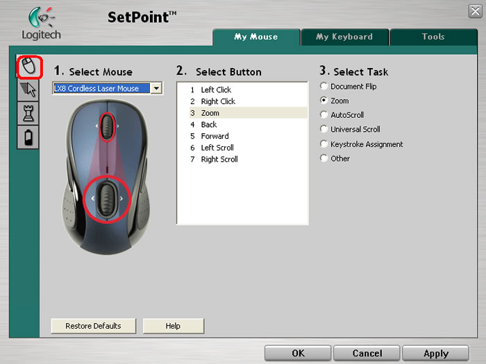 SetPoint Main Mouse Tab