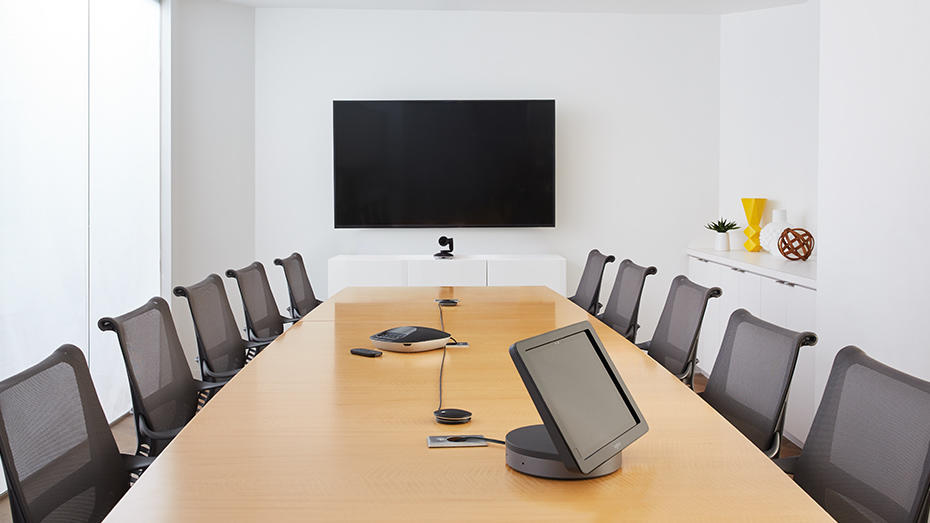 Empty video conference room